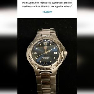 TAG Heuer, Kirium Professional Diver Series (BA0701) - Men's Wristwatch